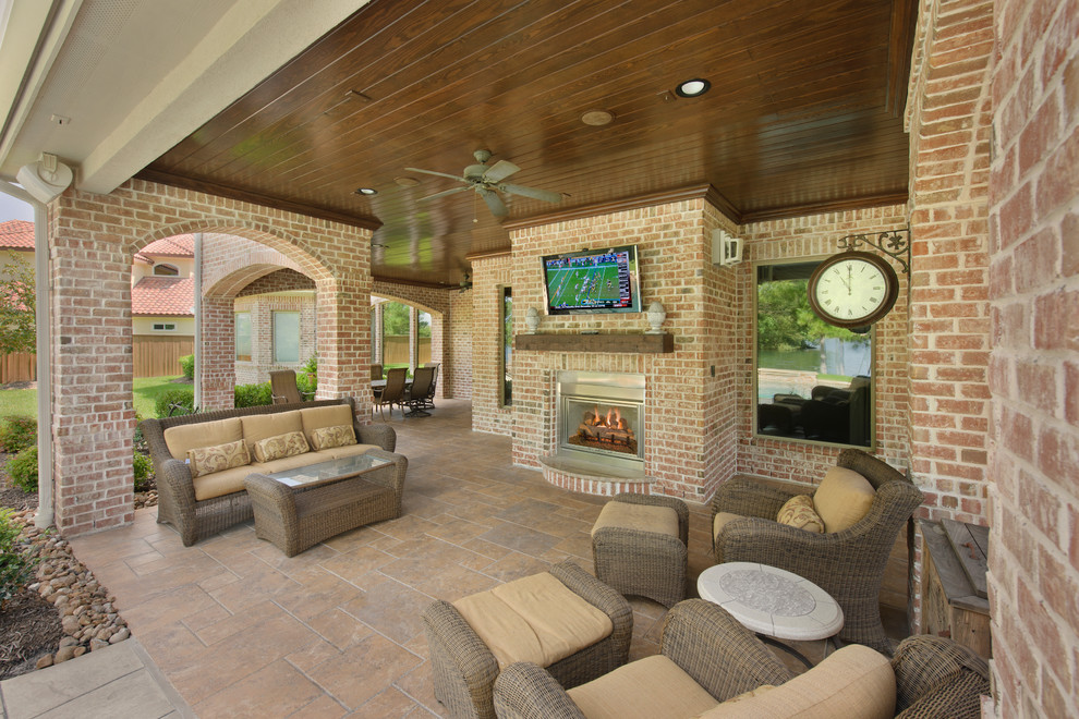 Arcadia Furniture for Traditional Patio with Wall Mounted Tv