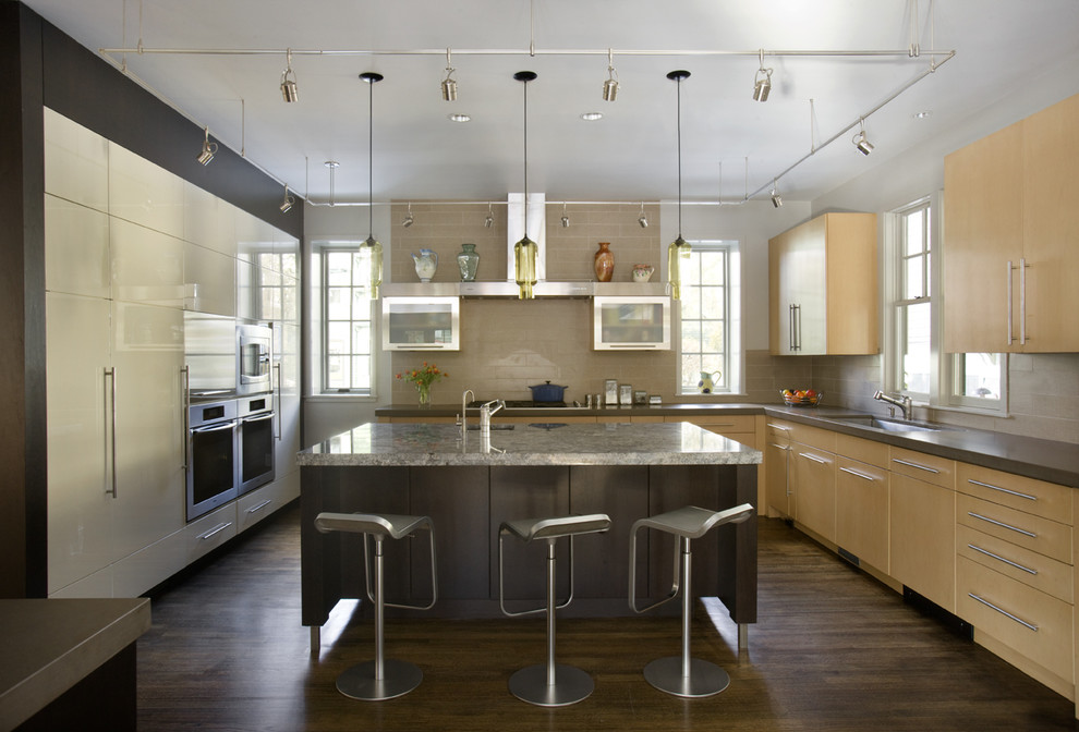 Barstool Boston for Contemporary Kitchen with Natural Light