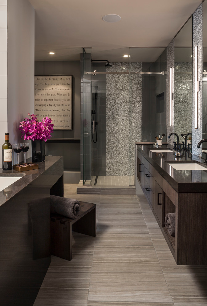 Bellagio Day Spa for Contemporary Spaces with Double Sinks