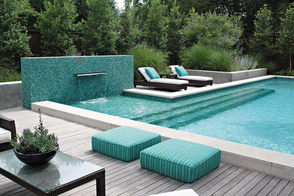 Blue Hawaiian Pools for Contemporary Pool with Chaise Lounge