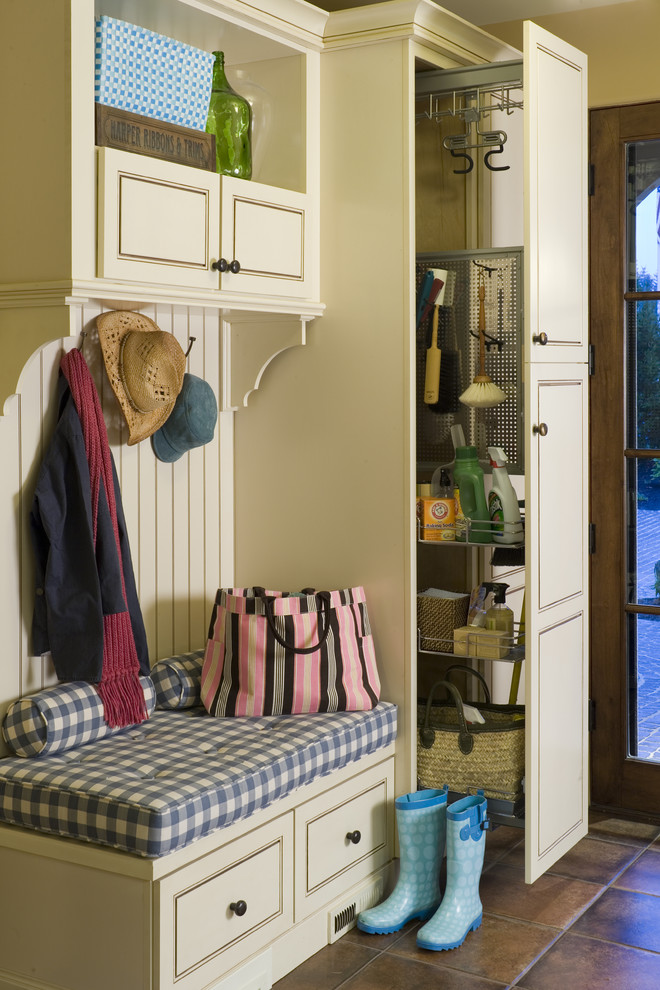 Builders Supply Outlet for Rustic Entry with Mudroom