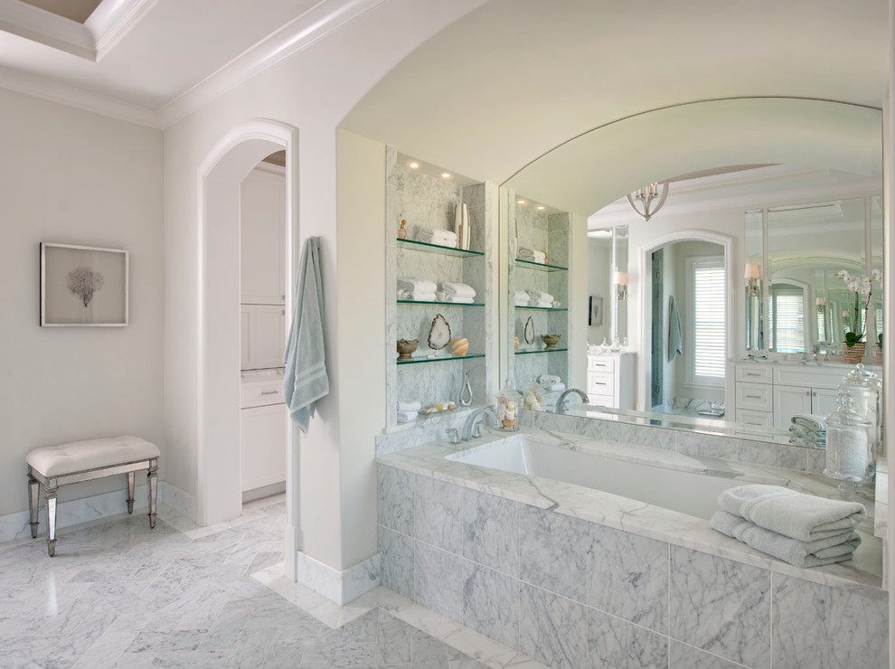Clary Sage Tulsa for Traditional Bathroom with Mirrored Tub
