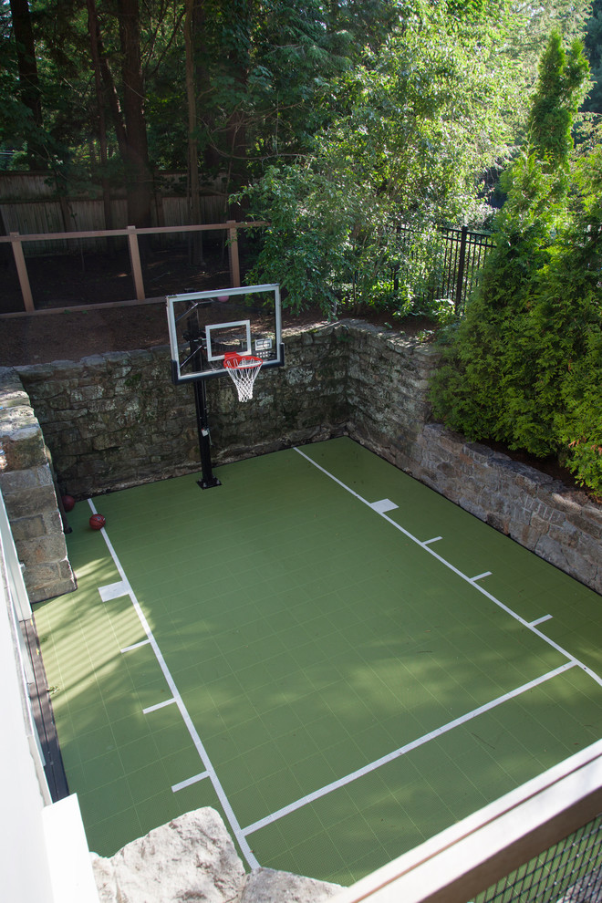 College Basketball Court Dimensions for Traditional Landscape with Basketball Court