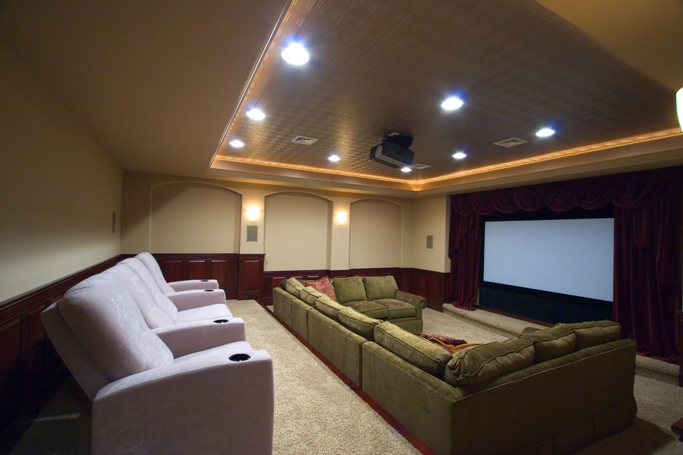 El Dorado Hills Theater for Modern Basement with Movie Room