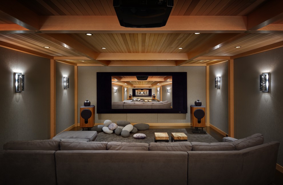 Elk River Theater for Rustic Home Theater with Theater Room