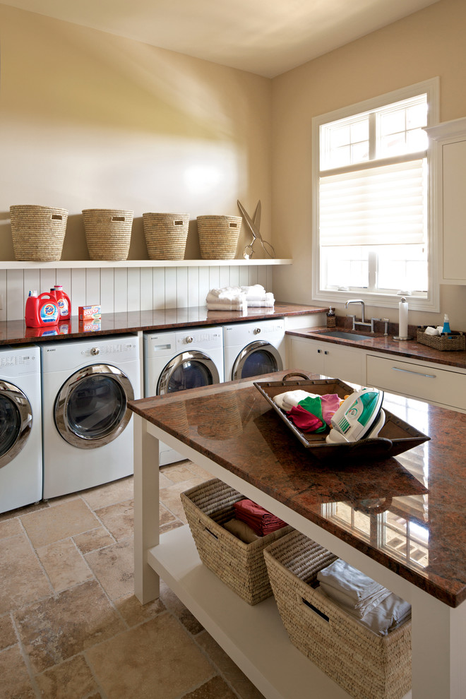 Family Leisure Indianapolis for Contemporary Laundry Room with Island