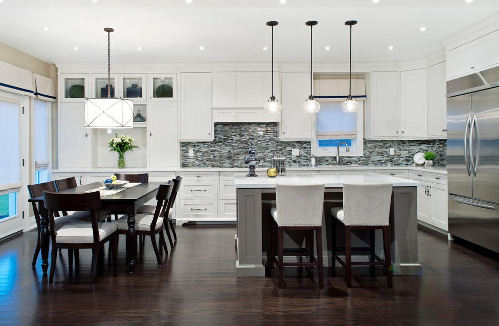 Feiss for Transitional Kitchen with Island Seating