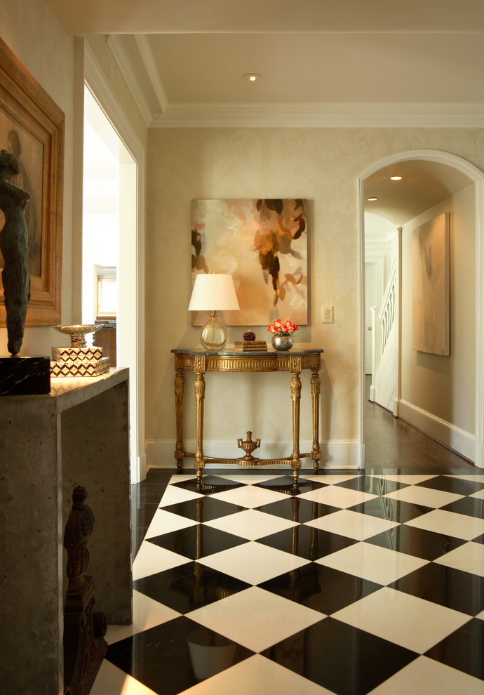 Gild Hall Nyc for Traditional Entry with Harlequin Floor Pattern