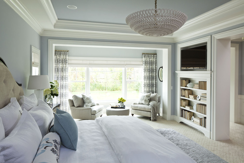 Juju Designs for Traditional Bedroom with Bookcase