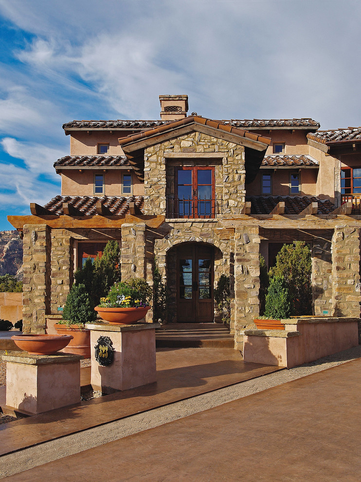 Keystone Builders for Mediterranean Exterior with Tuscan Style