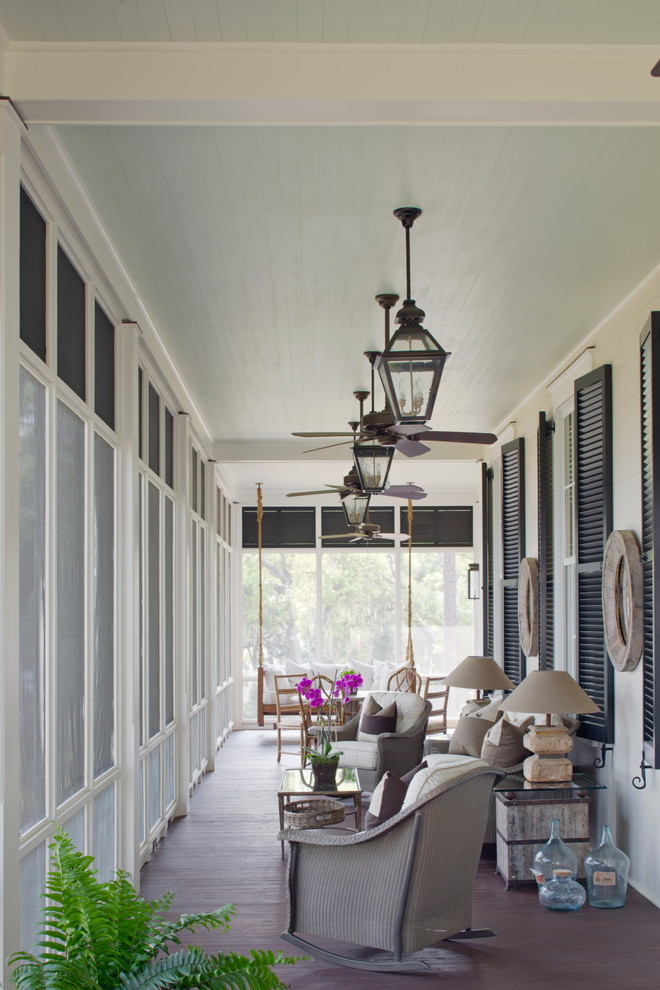 Lanai Porch for Traditional Porch with Outdoor Lamp