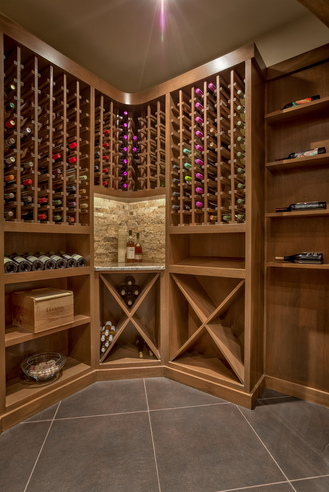 Legacy Homes Omaha for Traditional Wine Cellar with Display Shelves