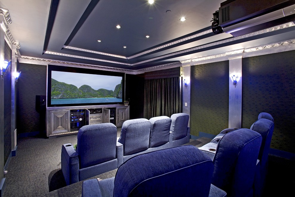 Los Banos Theater for Eclectic Home Theater with Don Nulty Architecture