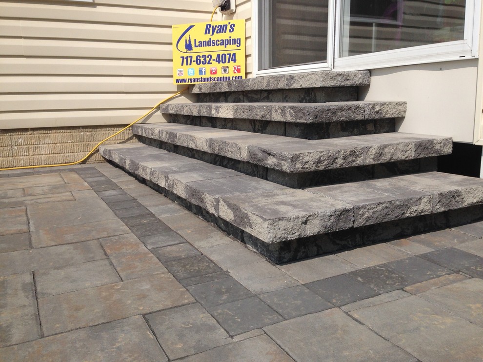 Nicolock Pavers for Transitional Patio with Hardscape