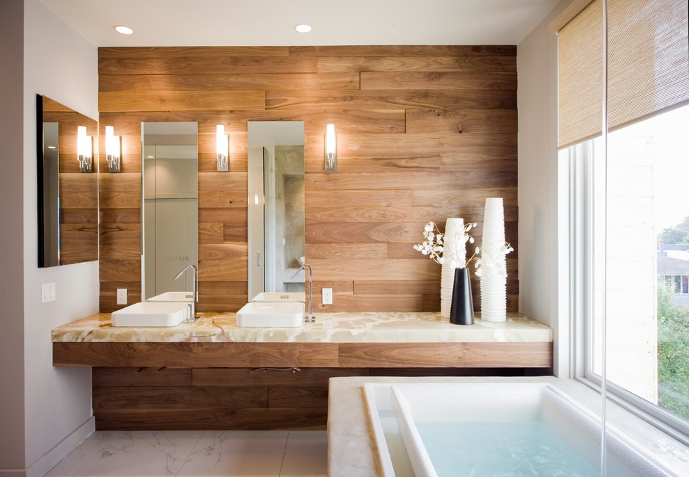 Onyx San Diego for Contemporary Bathroom with Walnut