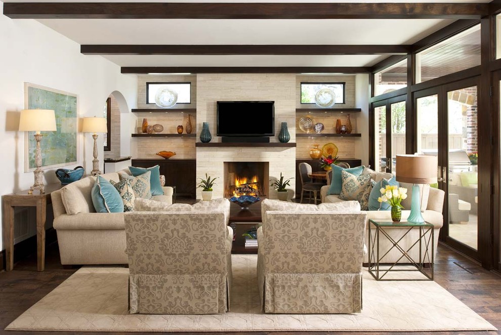 Rosewood Palo Alto for Transitional Family Room with Blown Glass