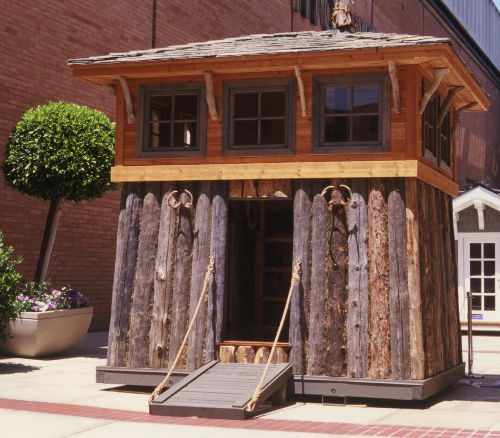 Ruhter Auction for Rustic Exterior with Play House