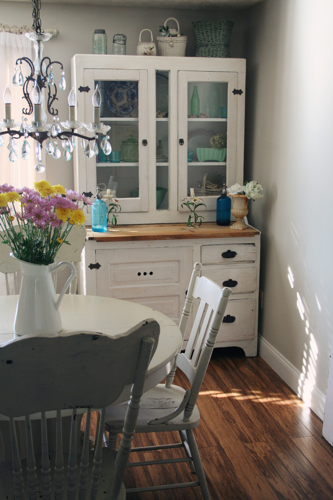 Shabby Sheek for Shabby-Chic Style Dining Room with Drawer Pulls