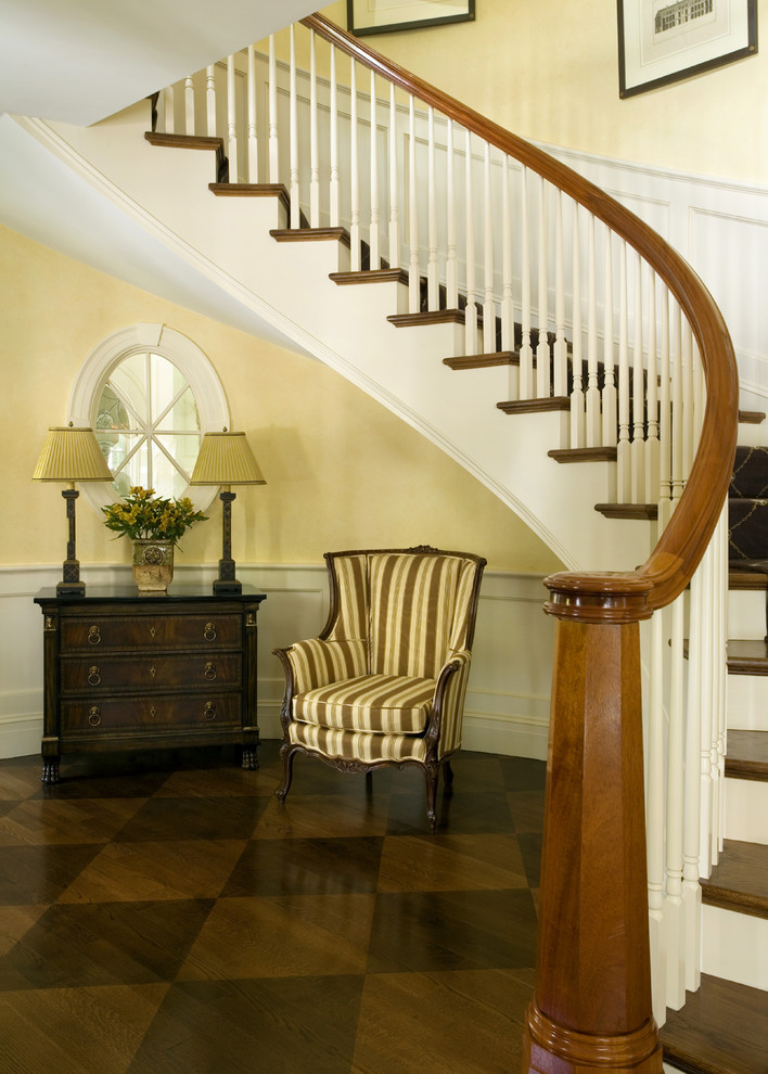 Shoreline Flooring for Traditional Staircase with Spacious Entry