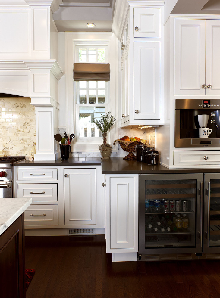 Showplace Wood Products for Traditional Kitchen with Mantel Range Hood