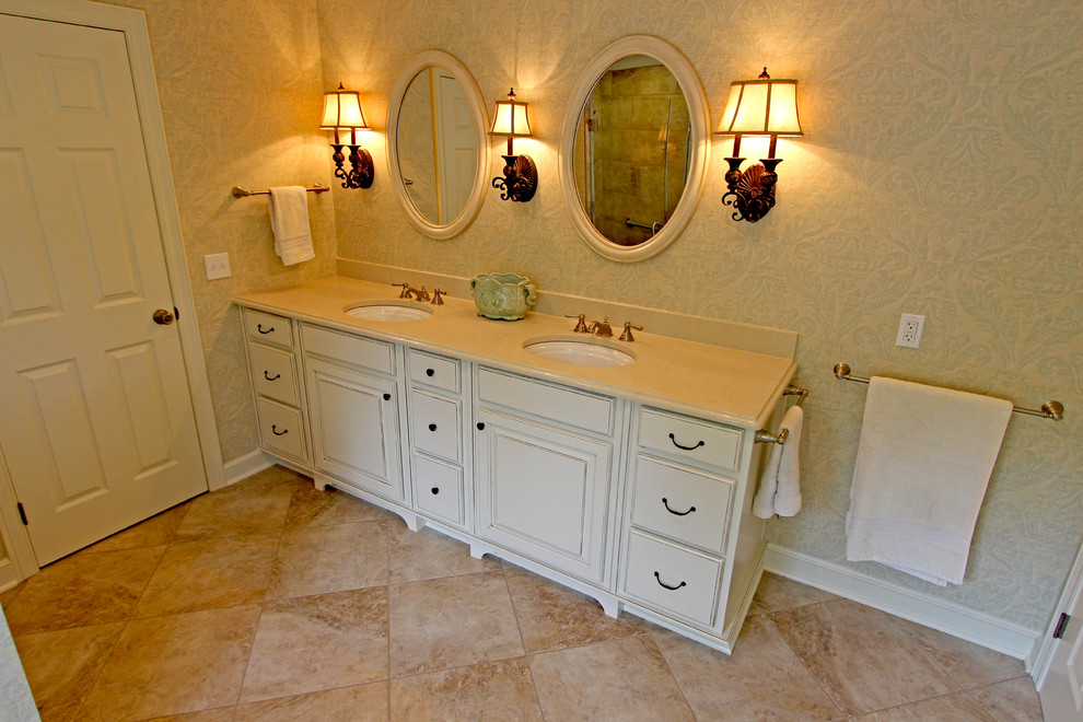 Stonefire for Traditional Bathroom with Caesarstone Countertop