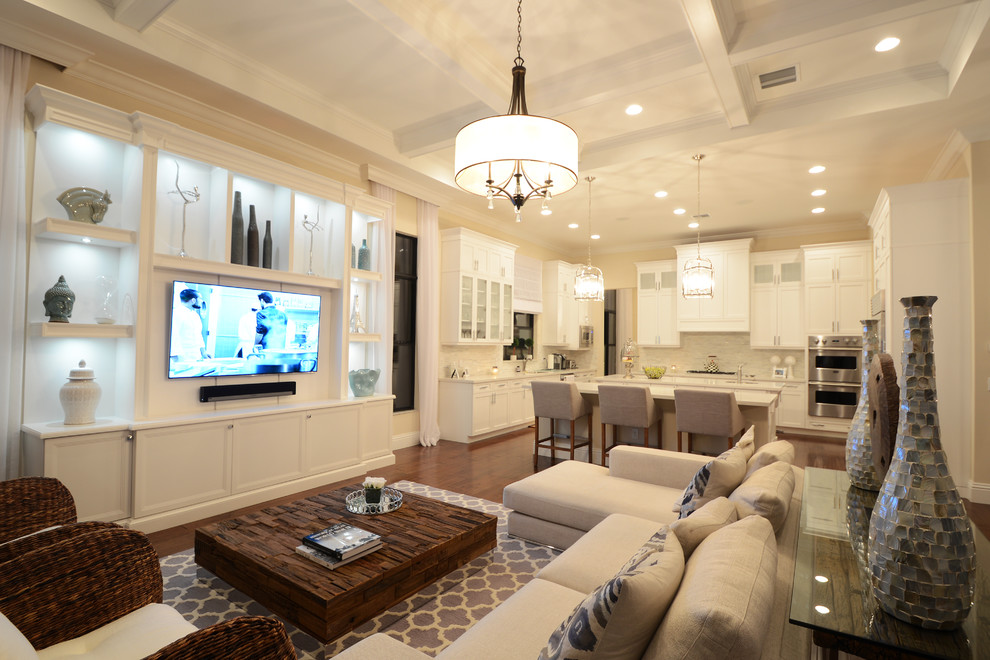 The Bridges Delray for Transitional Living Room with Built In