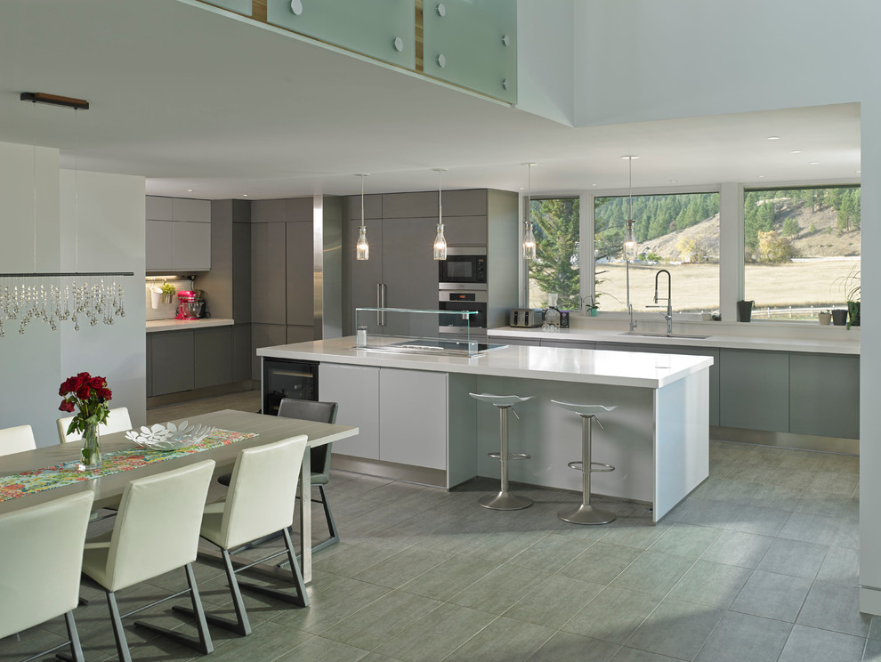 Turkel Design for Contemporary Kitchen with Warm Modern Lindal Homes